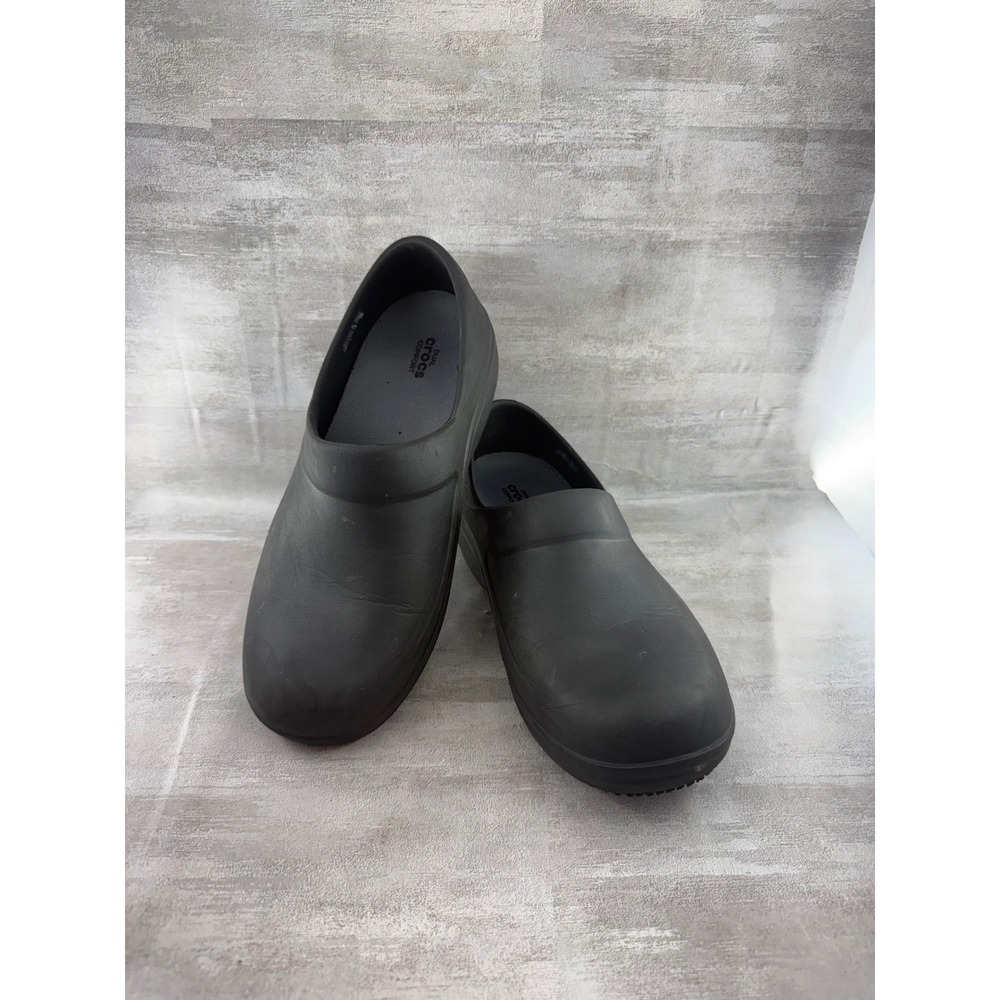 Crocs Neria Pro II Work Clogs Women Sz 11 Black Slip Resistant Nursing Shoes